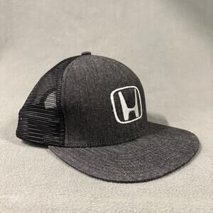HONDA by MG Dark Gray‎ and Black Adjustable Snapback OSFM